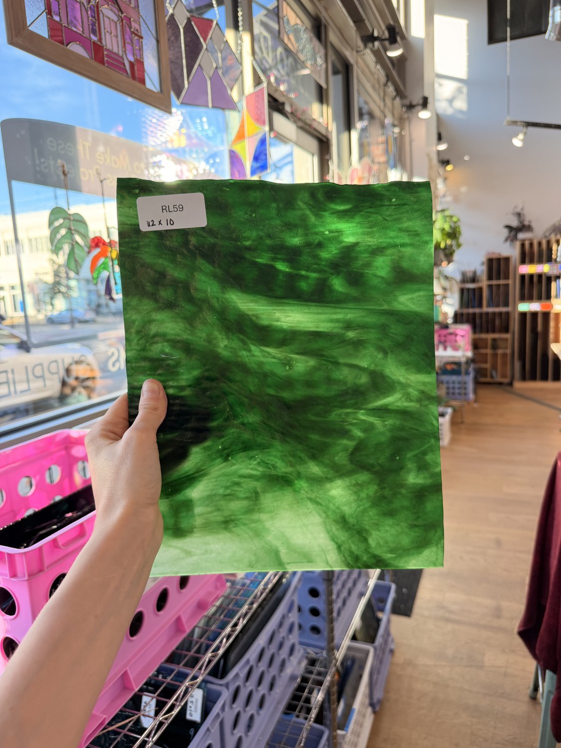 Dark Green Moody Youghiogheny Sheet Glass