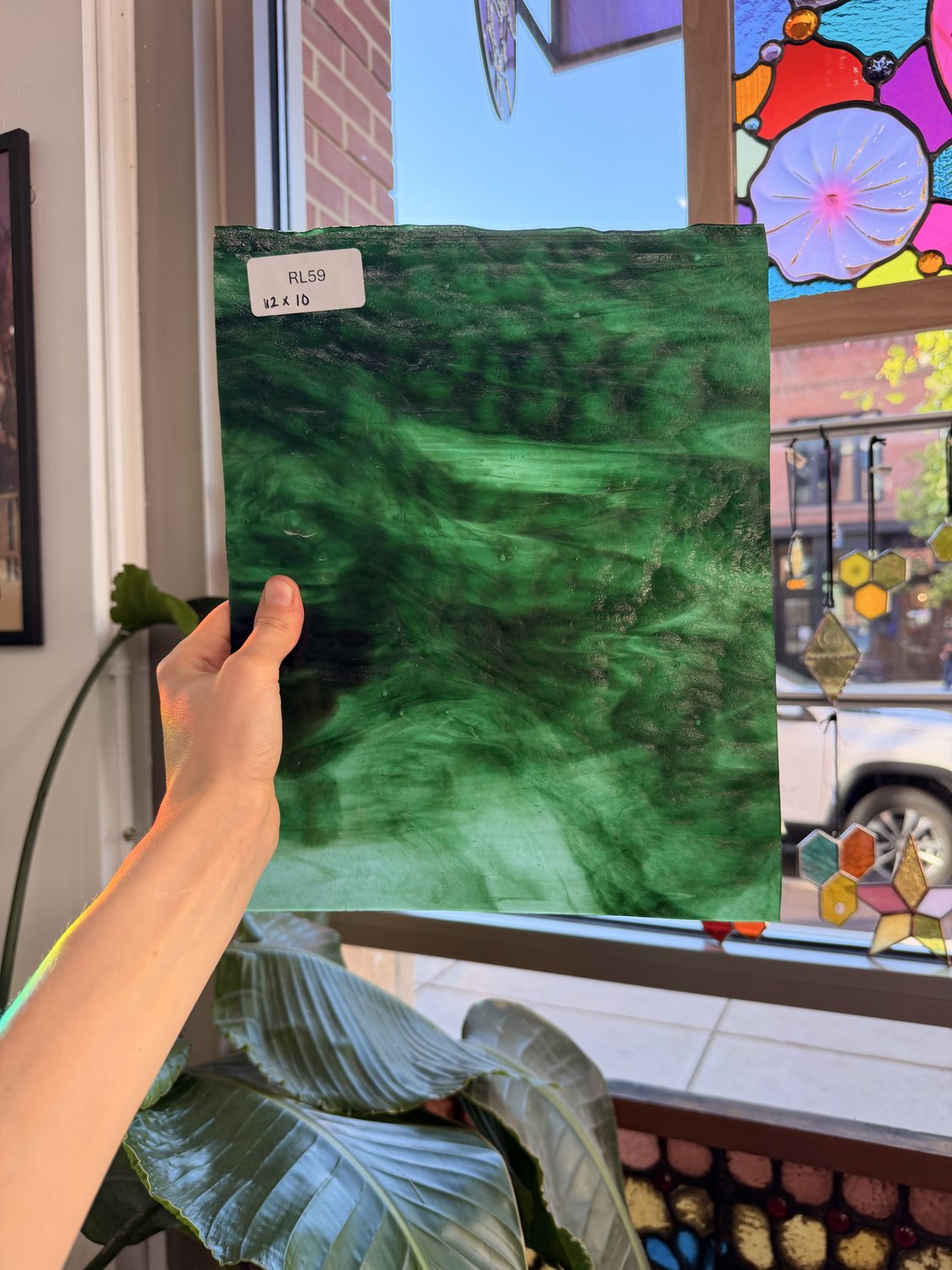 Dark Green Moody Youghiogheny Sheet Glass