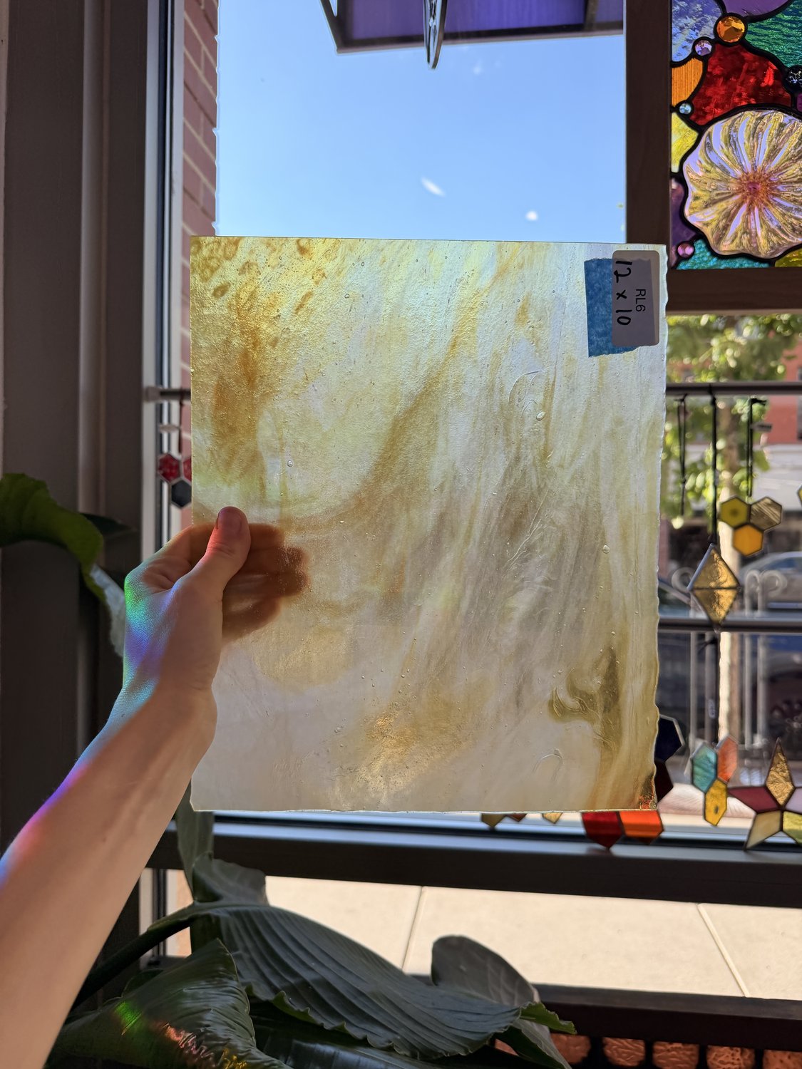 Tan Clear Stipple Youghiogheny Sheet Glass