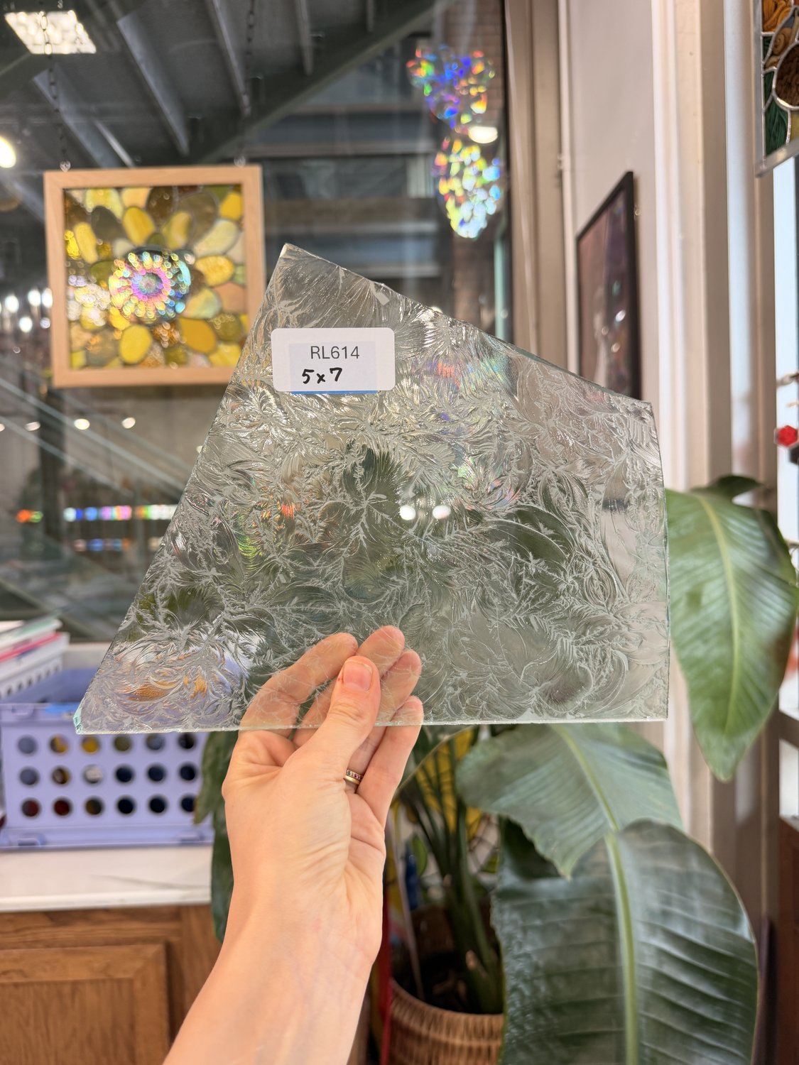 1/4 Thick Textured Frosted Glue Chip Sheet Glass