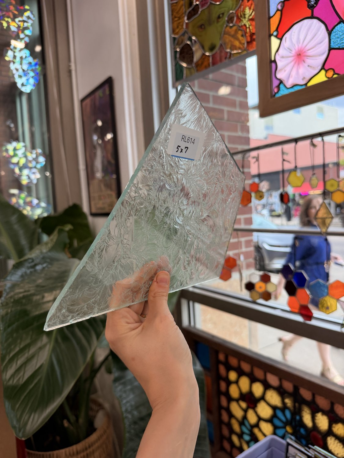 1/4 Thick Textured Frosted Glue Chip Sheet Glass