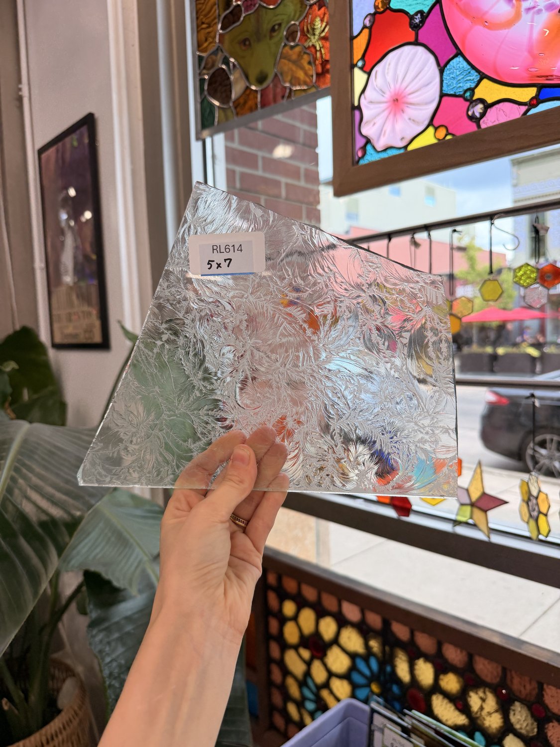 1/4 Thick Textured Frosted Glue Chip Sheet Glass