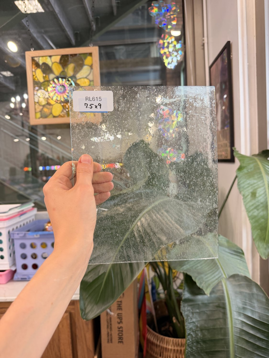 Heavy Seeded Mouthblown Lamberts Sheet Glass