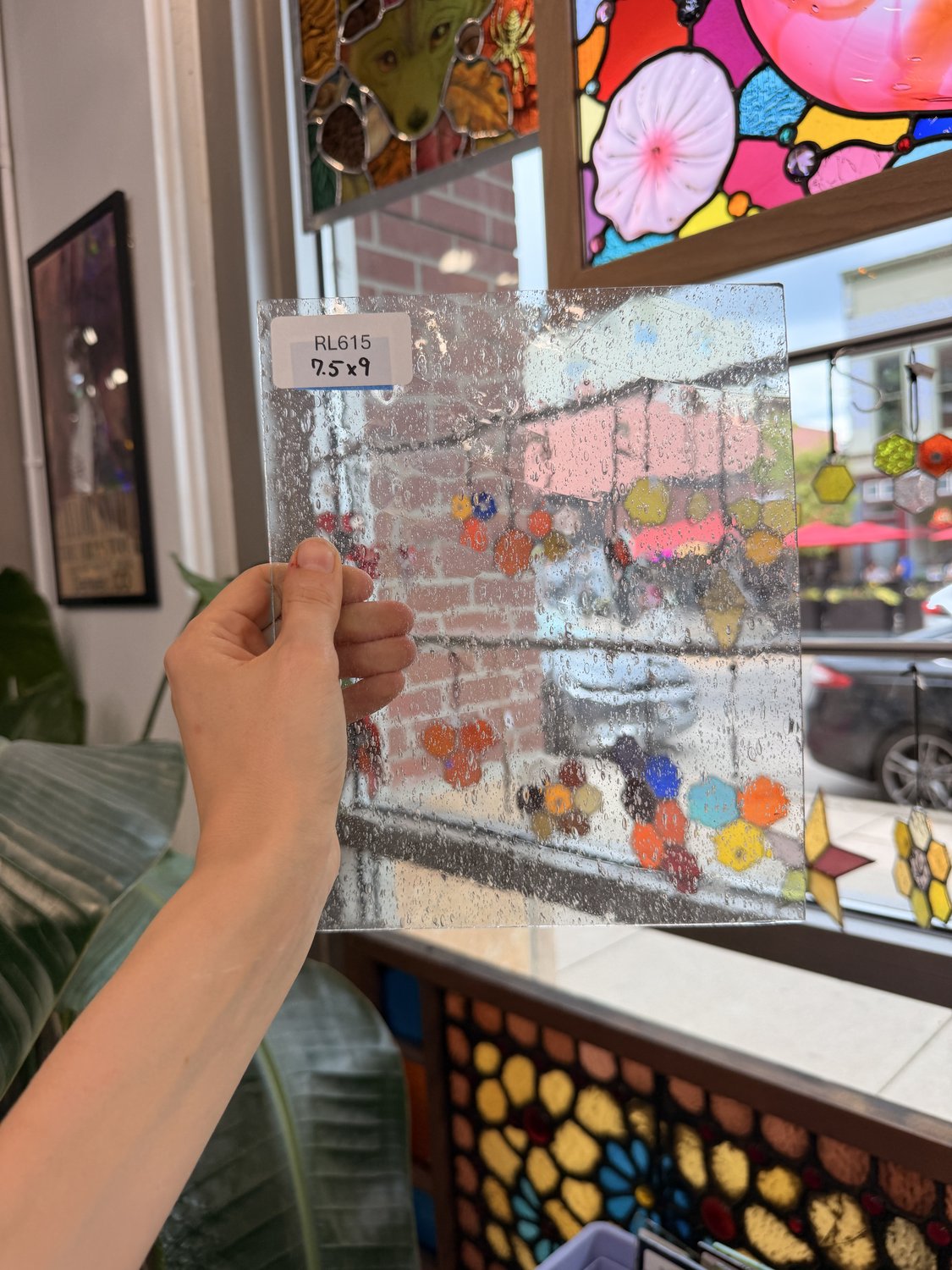 Heavy Seeded Mouthblown Lamberts Sheet Glass