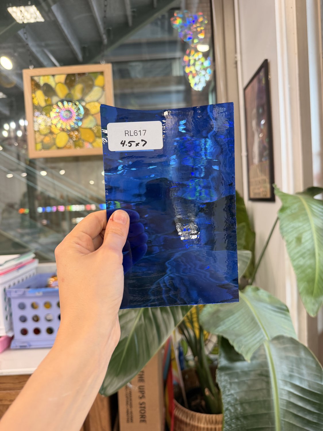Dark Blue Transparent Waterglass Sheet Glass – RL617