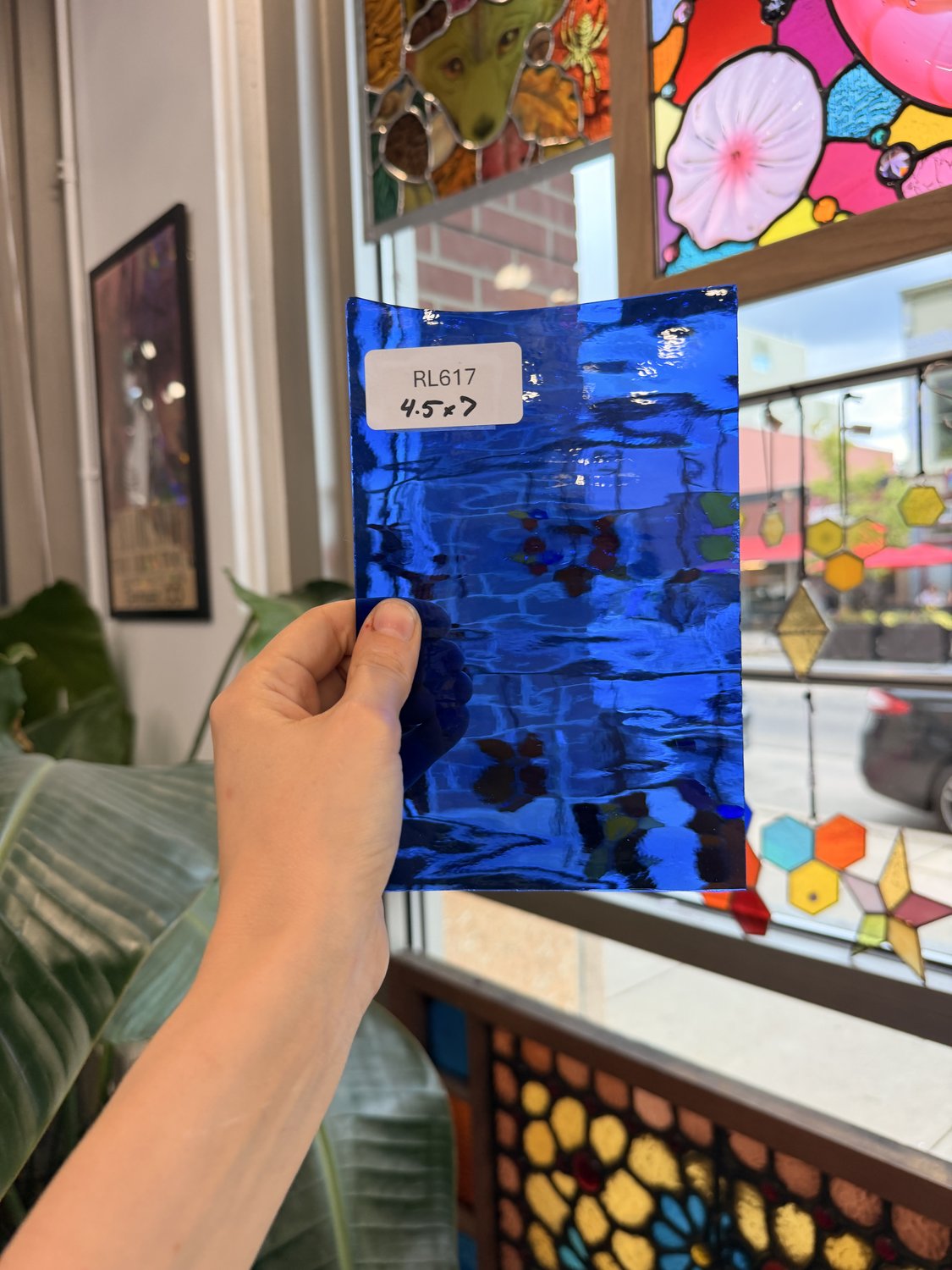 Dark Blue Transparent Waterglass Sheet Glass – RL617