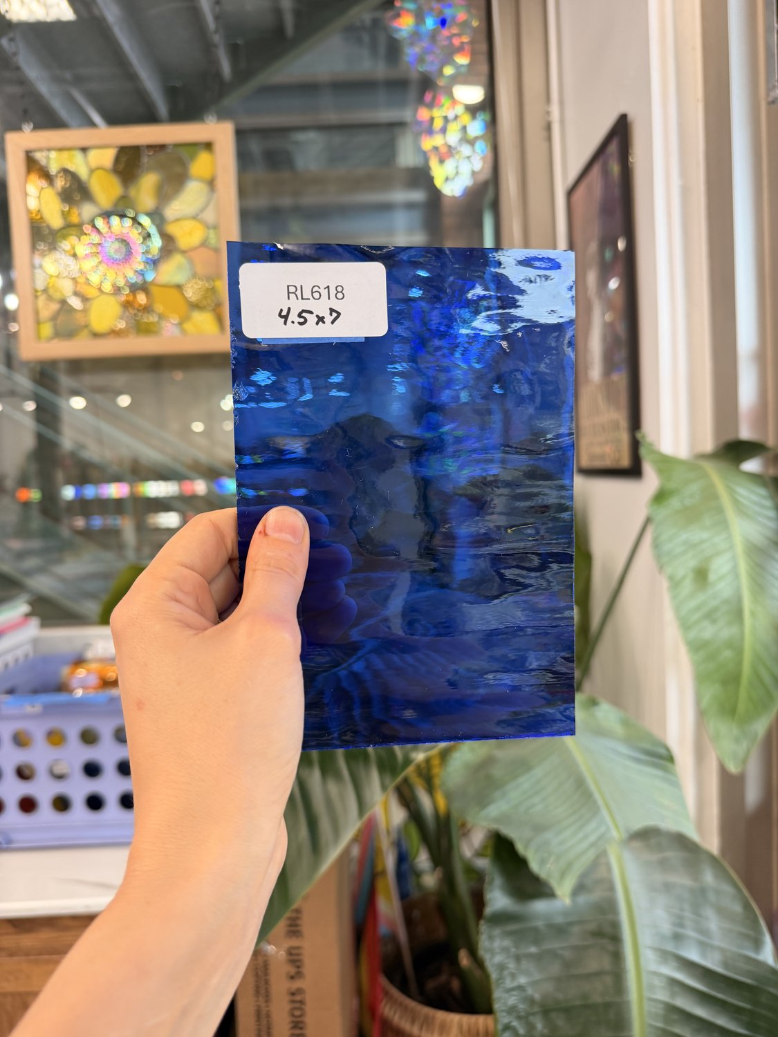 Dark Blue Transparent Waterglass Sheet Glass – RL618