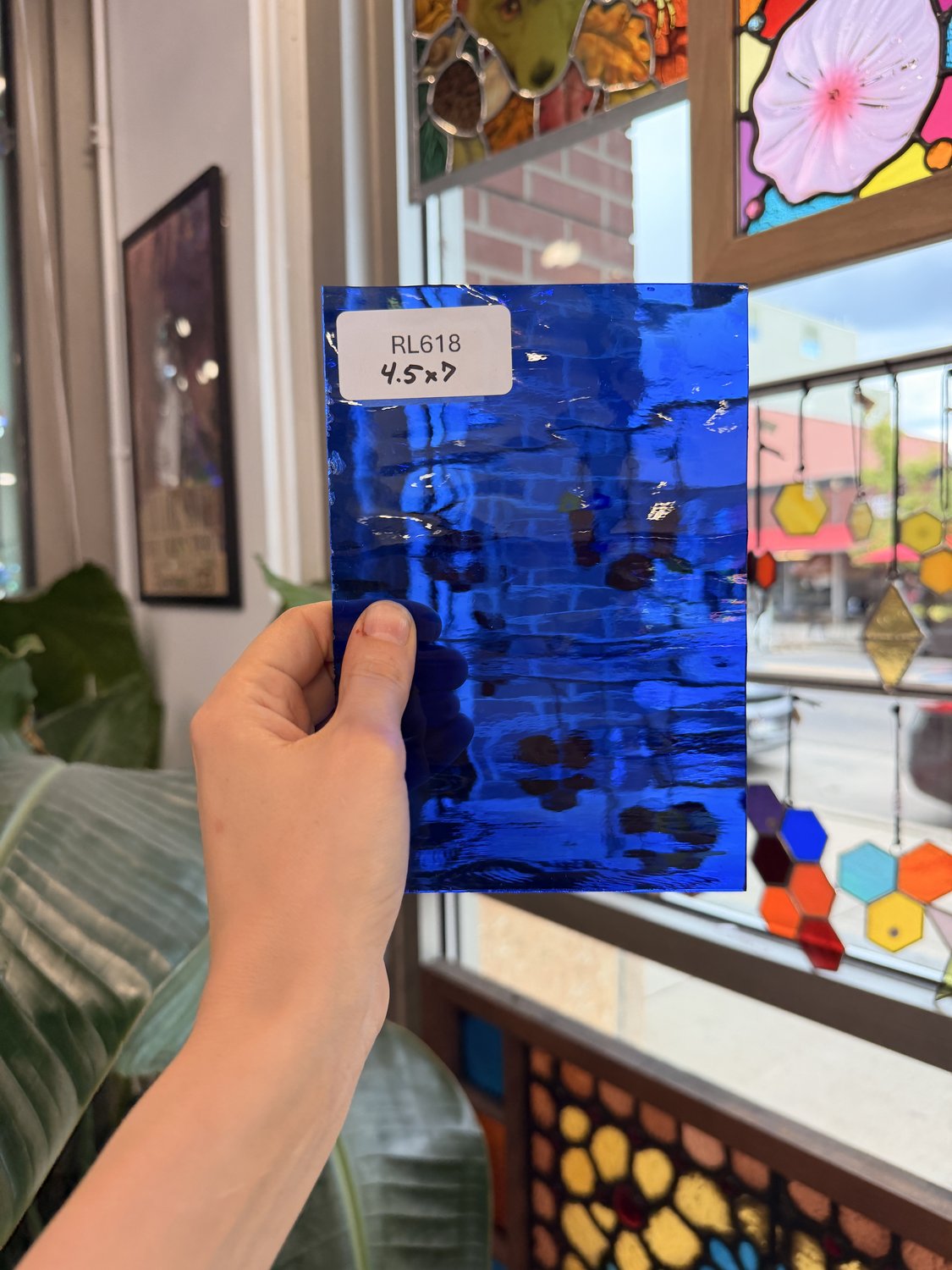 Dark Blue Transparent Waterglass Sheet Glass – RL618