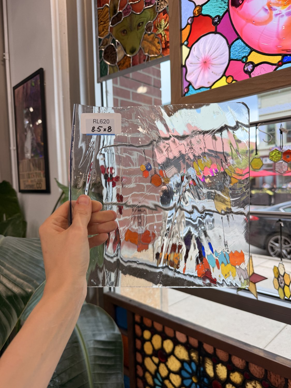 Clear Transparent Reamy Lamberts Mouthblown Sheet Glass