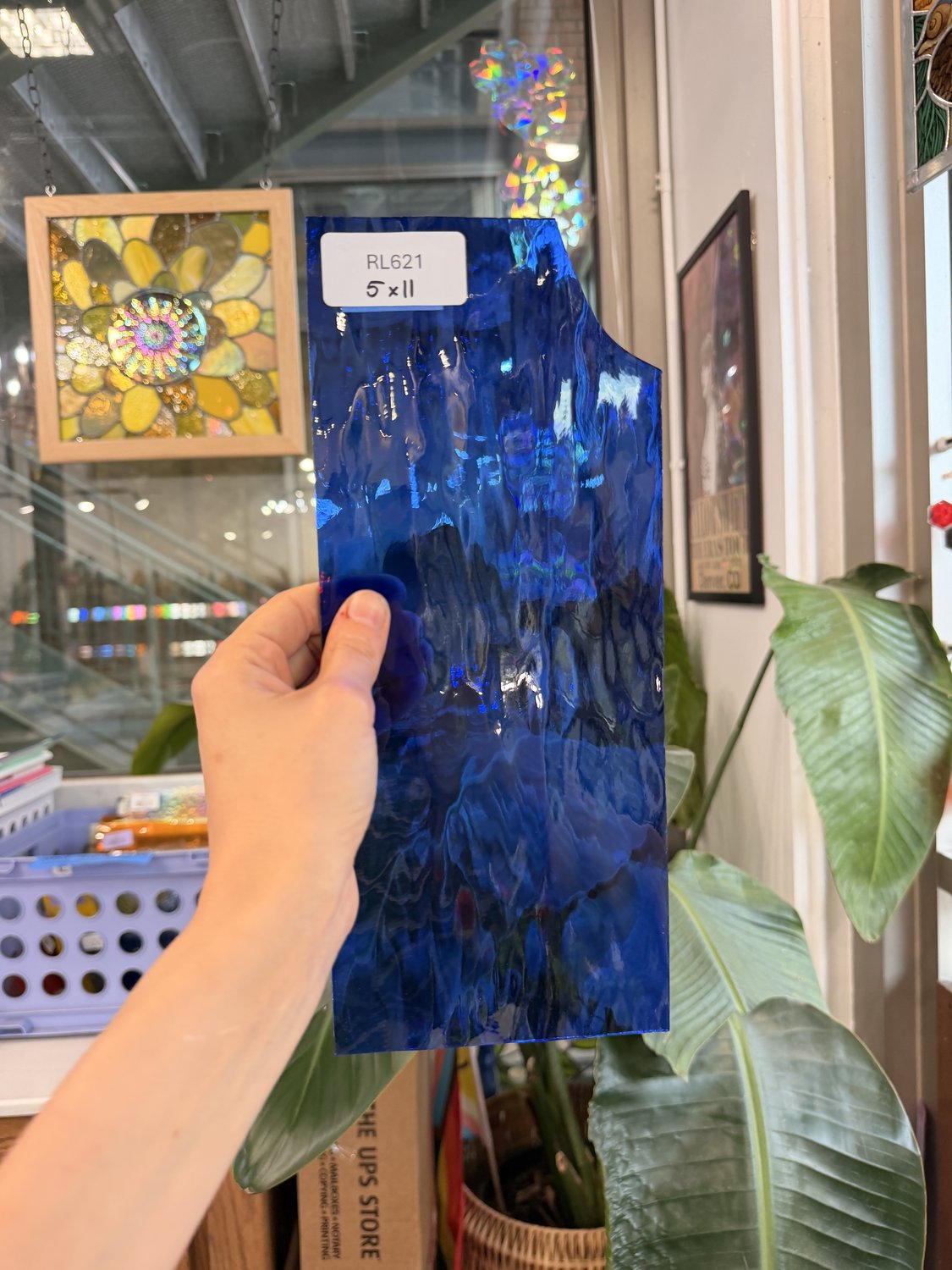 Dark Blue Transparent Waterglass Sheet Glass – RL621