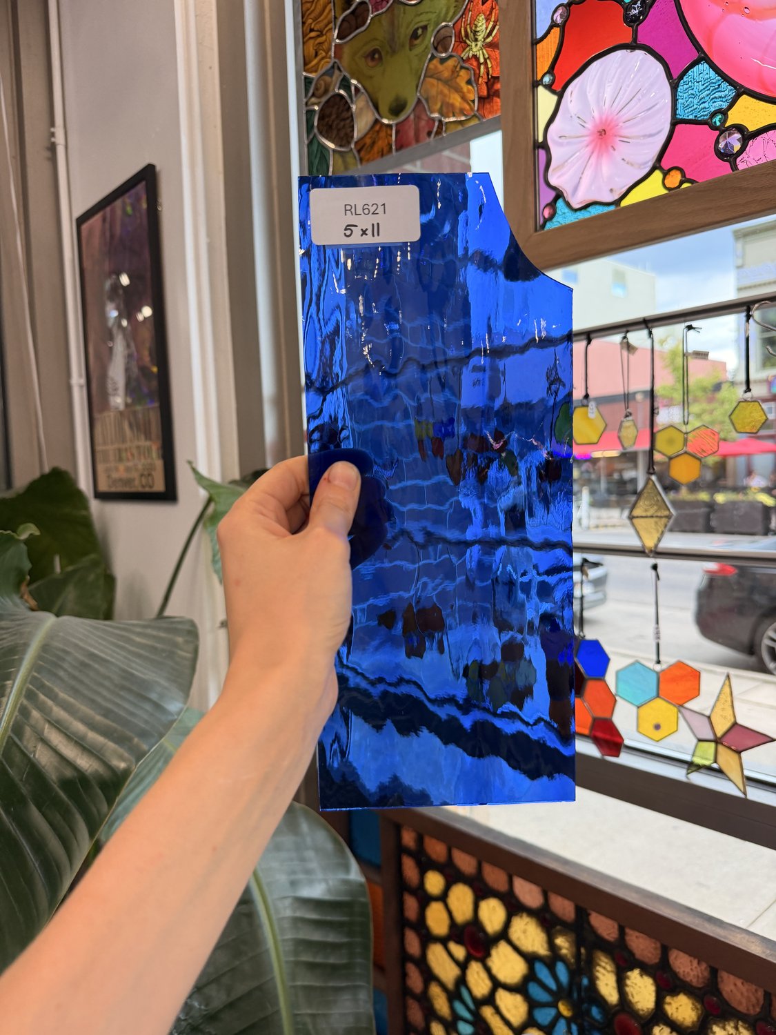 Dark Blue Transparent Waterglass Sheet Glass – RL621