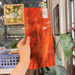 Orange Wispy Oceanside Sheet Glass Fusible 96 COE