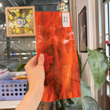 Orange Wispy Oceanside Sheet Glass Fusible 96 COE