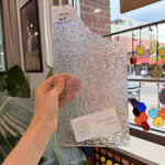 Transparent Iridescent Florentine Floral Rainbow Sheet Glass – RL634