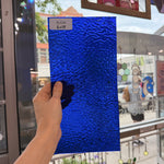 Cobalt Blue Transparent Rippled Wissmach Sheet Glass – RL636