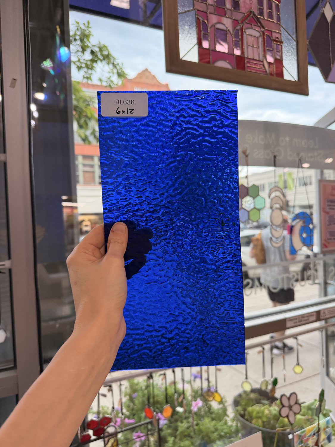 Cobalt Blue Transparent Rippled Wissmach Sheet Glass – RL636
