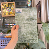 Sage Green White Mottled Sheet Glass