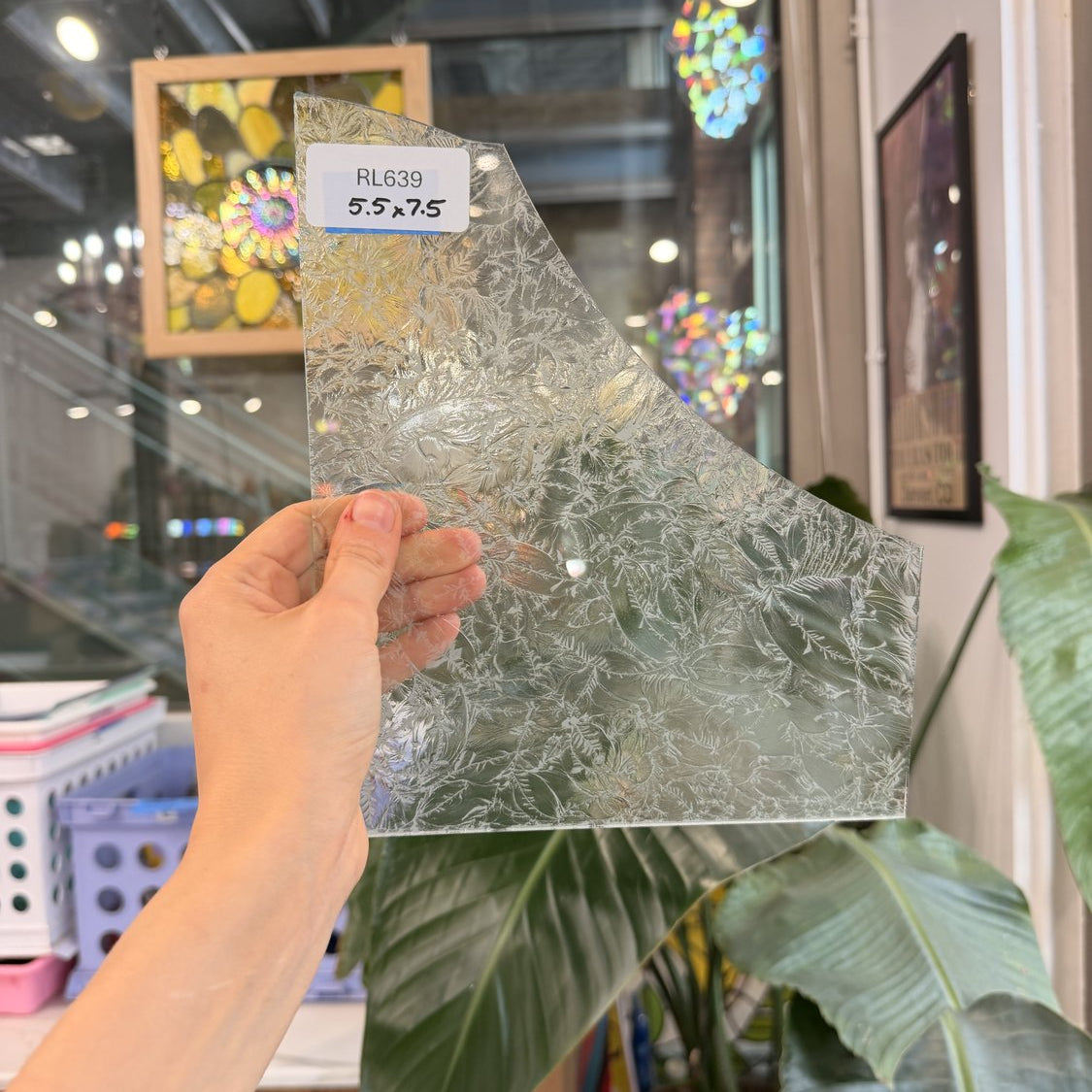 Clear Textured Frosty Glue Chip Sheet Glass