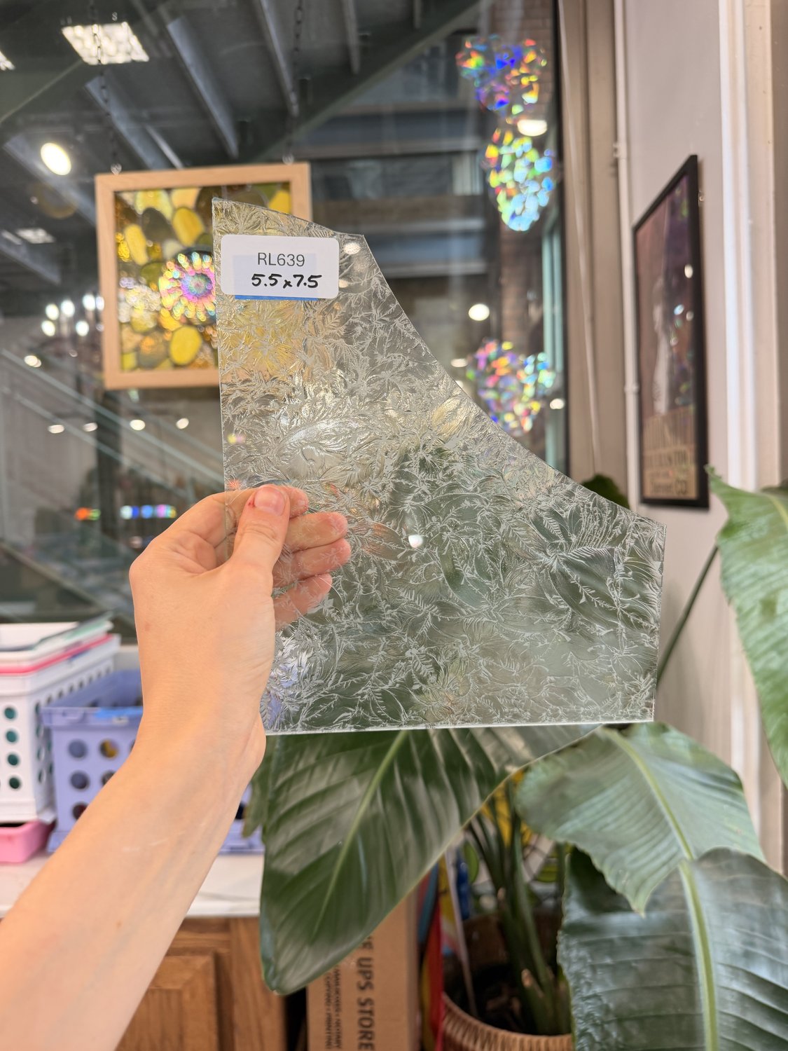 Clear Textured Frosty Glue Chip Sheet Glass