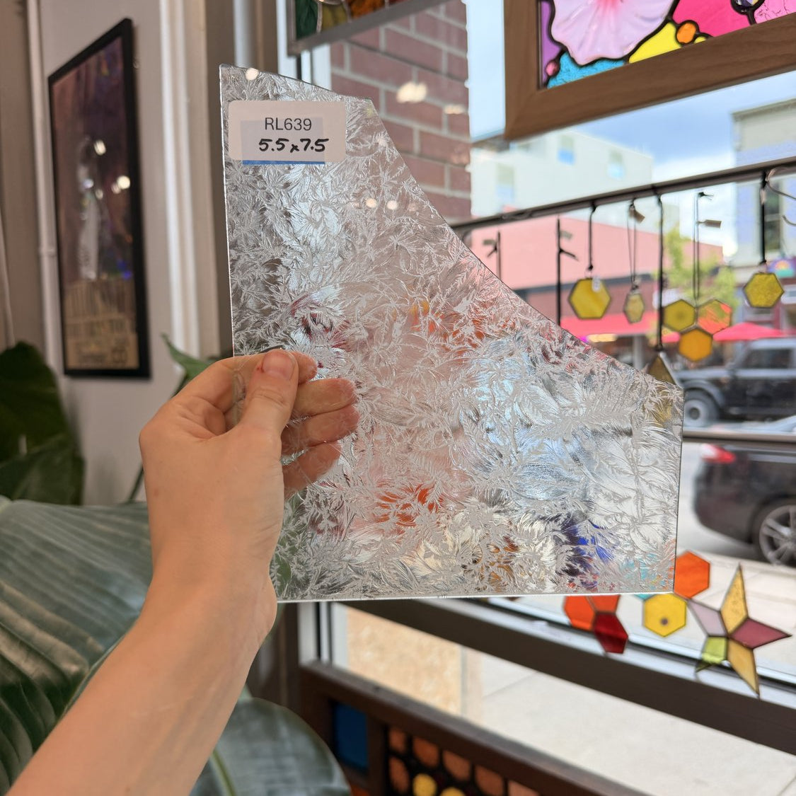 Clear Textured Frosty Glue Chip Sheet Glass