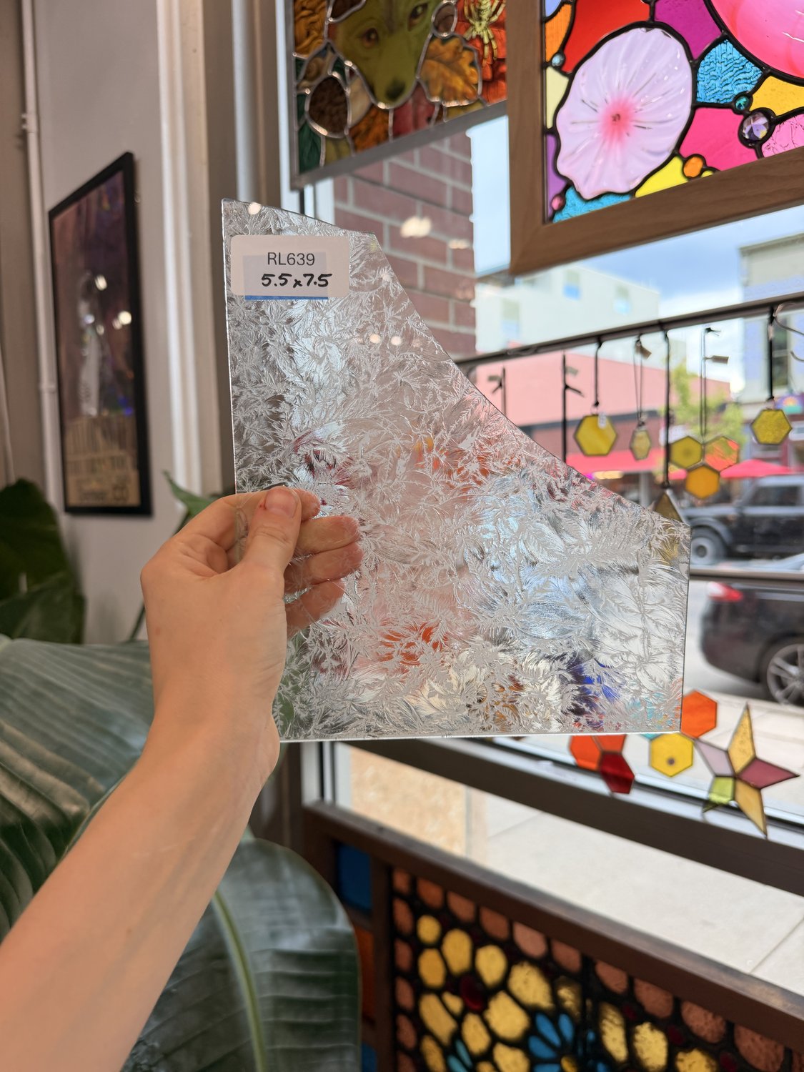 Clear Textured Frosty Glue Chip Sheet Glass