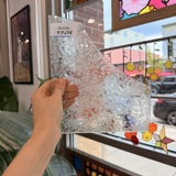 Clear Textured Frosty Glue Chip Sheet Glass