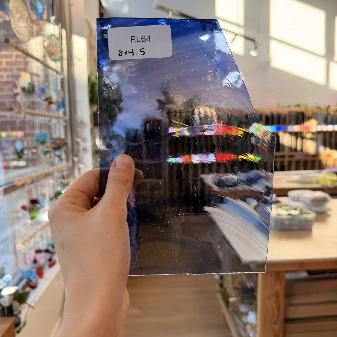 COGW x Lamberts Blue Purple Clear Wispy Sheet Glass