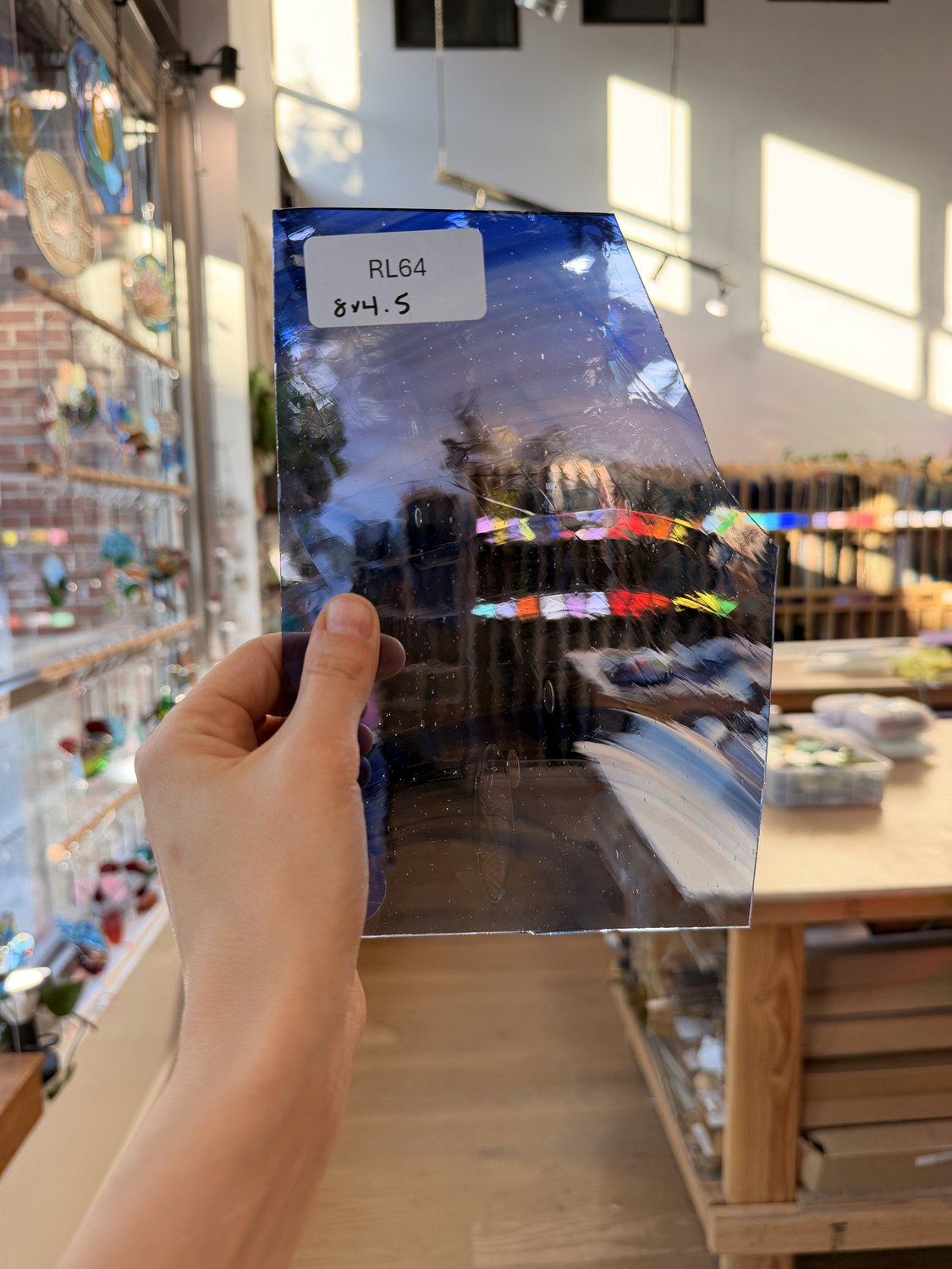 COGW x Lamberts Blue Purple Clear Wispy Sheet Glass