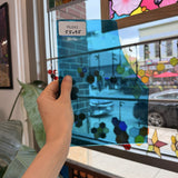 Transparent Topaz Blue Transparent Sheet Glass Oceanside Fusible 96 COE