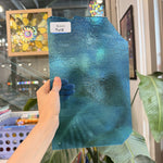 Turquoise Blue Transparent Bullseye Sheet Glass – RL643