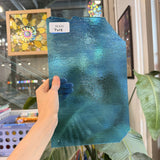 Turquoise Blue Transparent Bullseye Sheet Glass – RL643