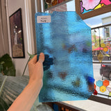 Turquoise Blue Transparent Bullseye Sheet Glass – RL643