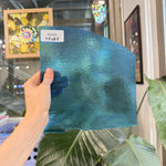 Turquoise Blue Transparent Bullseye Sheet Glass – RL644