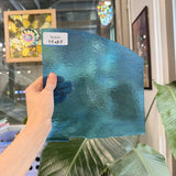 Turquoise Blue Transparent Bullseye Sheet Glass – RL644