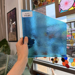 Turquoise Blue Transparent Bullseye Sheet Glass – RL645