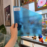 Turquoise Blue Transparent Bullseye Sheet Glass – RL645