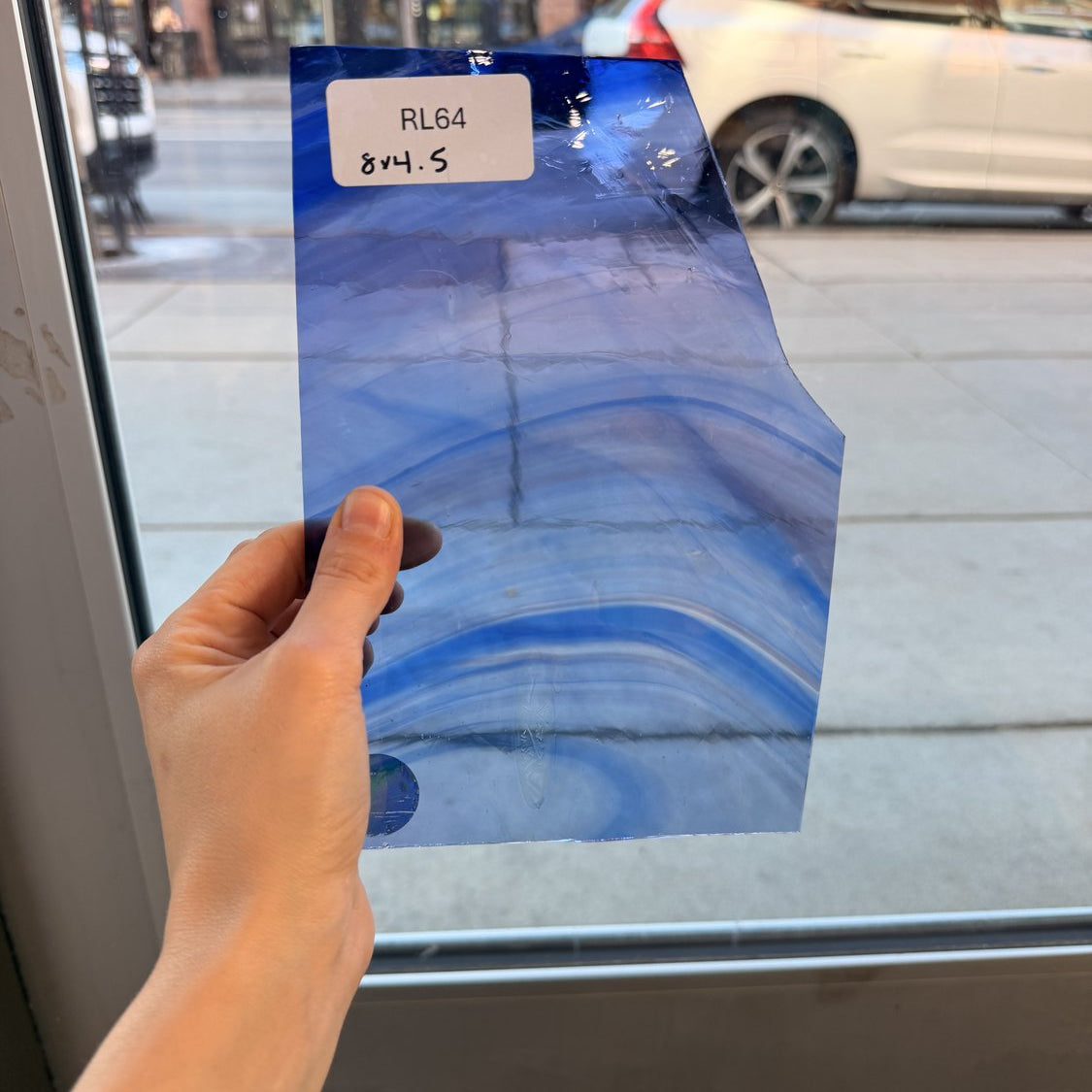 COGW x Lamberts Blue Purple Clear Wispy Sheet Glass