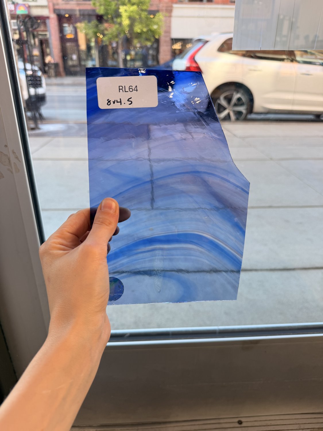 COGW x Lamberts Blue Purple Clear Wispy Sheet Glass