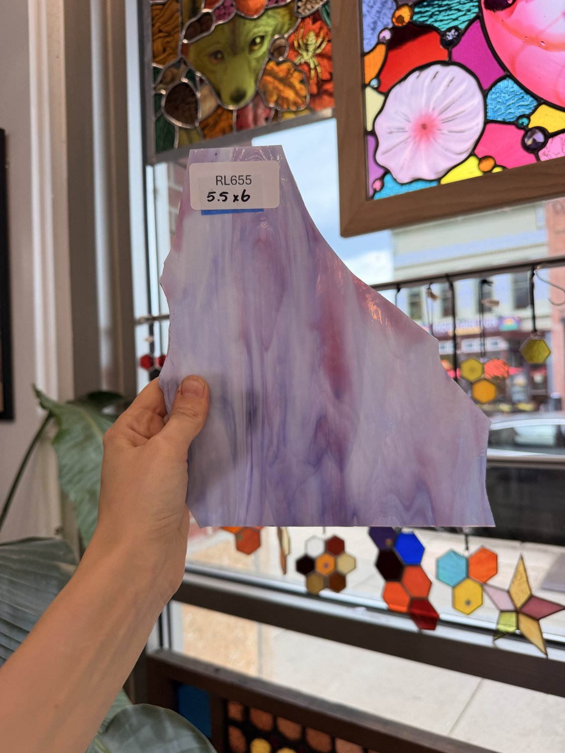 Rare Vintage Pink Purple Textured Spectrum Sheet Glass – RL655