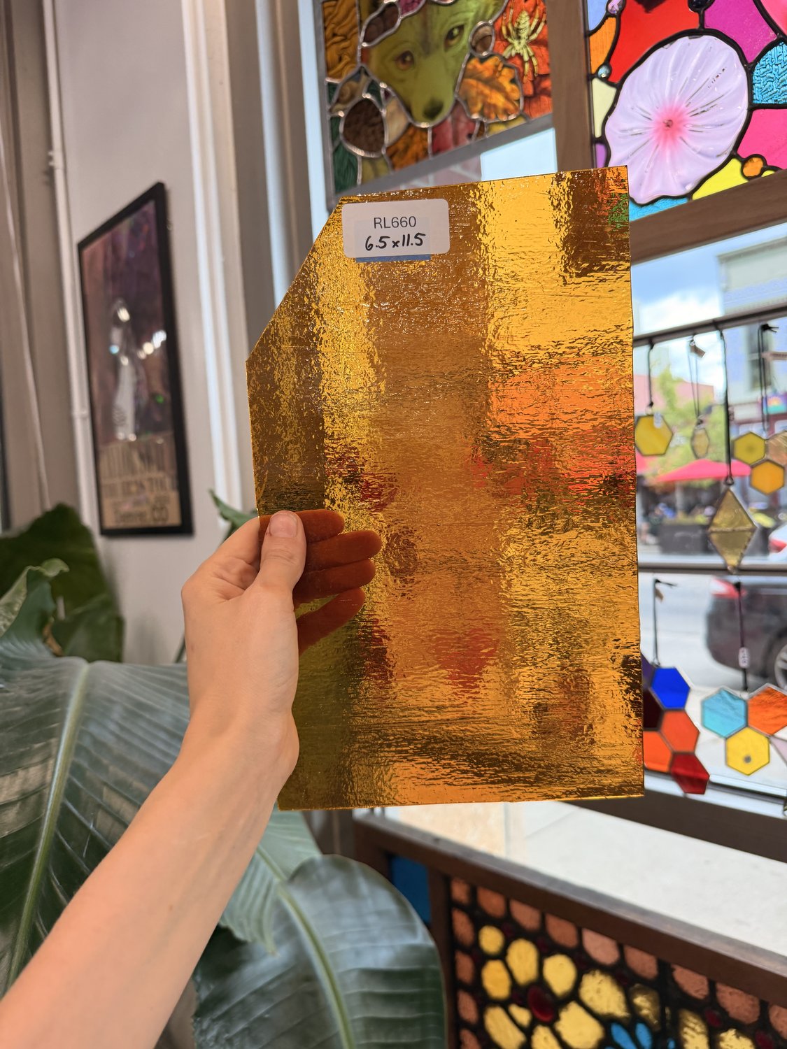 Textured Transparent Amber Sheet Glass – RL660