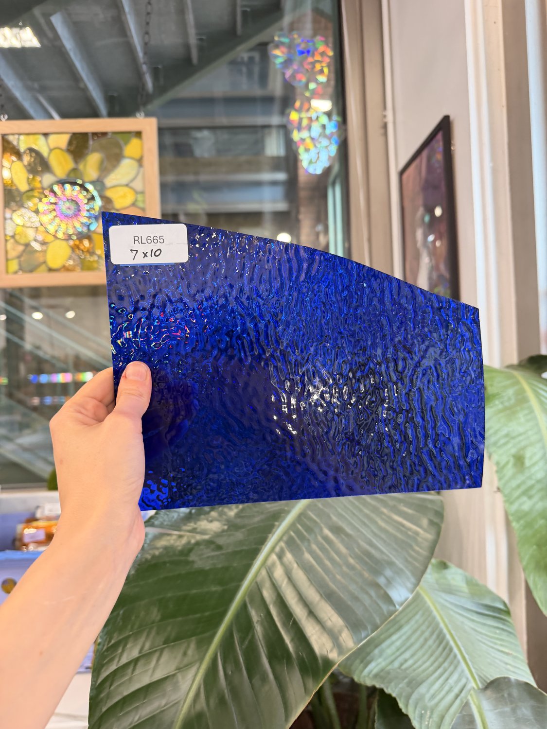 Cobalt Blue Transparent Rippled Wissmach Sheet Glass – RL665