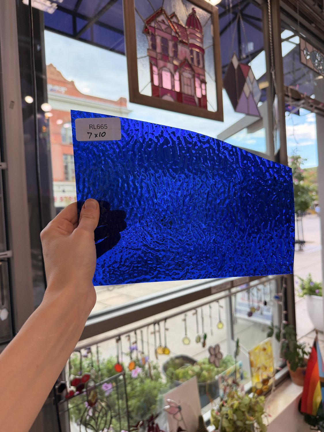 Cobalt Blue Transparent Rippled Wissmach Sheet Glass – RL665