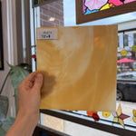 Dark Amber White Wispy Kokomo Sheet Glass