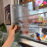 Gray Transparent Oceanside Rough Rolled Sheet Glass Fusible 96 COE – RL674