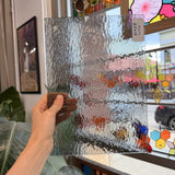 Gray Transparent Oceanside Rough Rolled Sheet Glass Fusible 96 COE – RL674