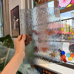 Gray Transparent Oceanside Rough Rolled Sheet Glass Fusible 96 COE – RL675