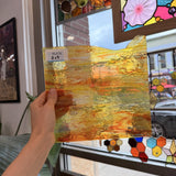 Red Yellow Clear Wispy Sheet Glass – RL678