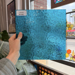 Caribbean Blue Florentine Transparent Textured Wissmach Sheet Glass – RL680