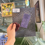 Purple Transparent Textured English Muffle Sheet Glass