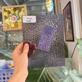 Purple Transparent Textured English Muffle Sheet Glass